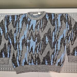 Vintage Santana Sweater Large Italy 80s 90s Cosby Retro Dadcore Granpacore